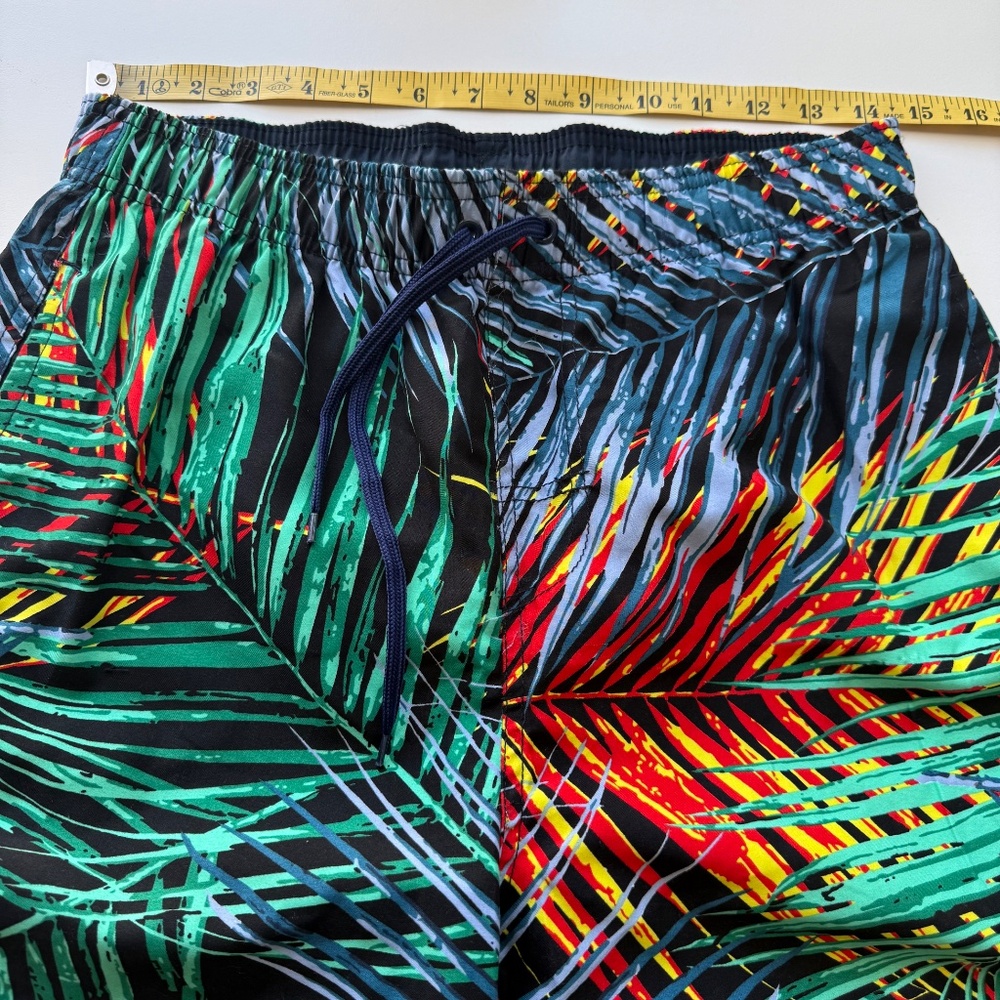 Burnside Mens Tropical Palm Print Lined Board Short Swim Trunks Medium - Picture 11 of 13